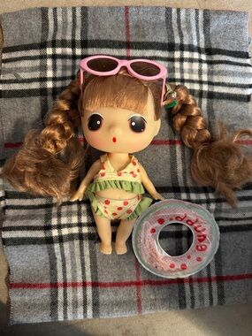 KIKKA Kawaii Doll Strawberry Swimsuit Outfit w/ Float & Sunglasses
